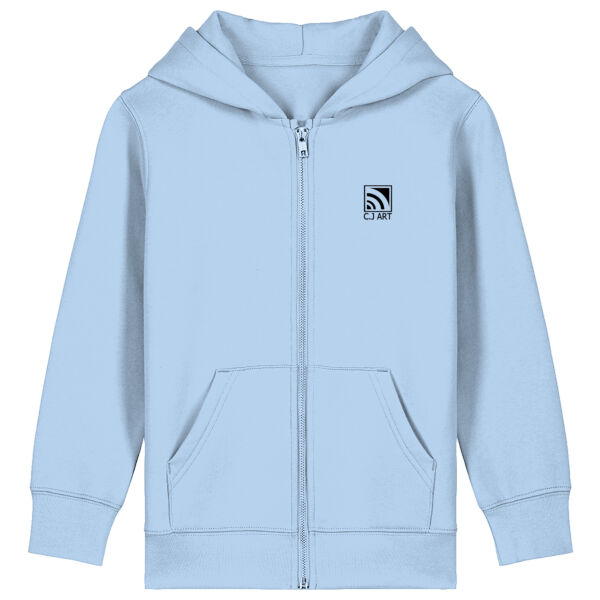 "C.J ART" Logo, Børne Zip Hoodie, Øko  Thumbnail