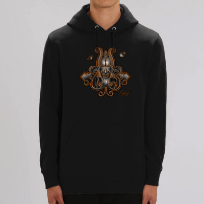 "GENESIS II" Black Hoodie, Øko Thumbnail